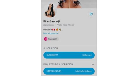 pilar onlyfans|Pilar Gasca cuáles son los precios de su cuenta en OnlyFans de。